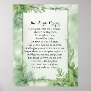 24x30 Poster Druck des Vaterunser