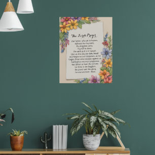 24x30 Poster Druck des Vaterunsers