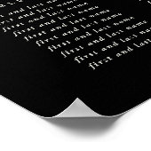24x36" 20 Tische mit 10 Sitzen Chart Poster (Ecke)