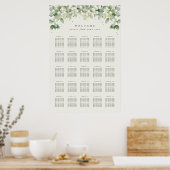 24x36" 25 Tische mit 8 Sitzen Chart Poster (Küche)