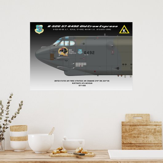 24x36 B-52G "Old Crow Express" Poster (Küche)