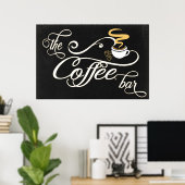 24x36 Chalkboard Kaffee Bar Sign Poster (Heimbüro)