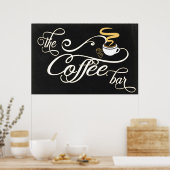 24x36 Chalkboard Kaffee Bar Sign Poster (Küche)
