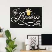 24x36 Chalkboard Popcorn Bar Sign Poster (Heimbüro)