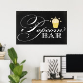 24x36 Chalkboard Popcorn Bar Sign Poster (Heimbüro)