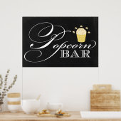 24x36 Chalkboard Popcorn Bar Sign Poster (Küche)