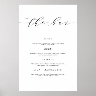 24x36 Hochzeitsbar-Schild Poster Druck
