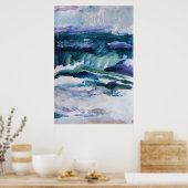 24x36 Poster of Seascape, Strand, Ozeanmalerei (Küche)