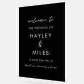 24x36 Schwarze Minimalistische Hochzeit Begrüßung Acrylschild (Winkel)