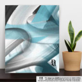 24x36" Trend Abstrakt Art Leinwand Schwarz-weiß Bl