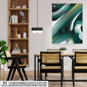 24x36" Trend Abstrakt Art Leinwand Schwarz-weiß Gr