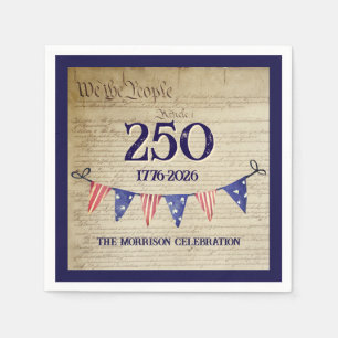 250. 4. Juli Vintage-Patriotismus-Party USA Serviette
