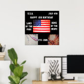 250 AMERIKA GEBURTSTAGSPoster Poster (Heimbüro)