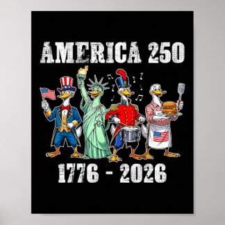 250 Amerika Jahre 1776 2026 250. Geburtstag Gans U Poster