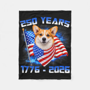 250 Amerika Jahre 1776 2026 Corgi Hunde Liebhaber Fleecedecke