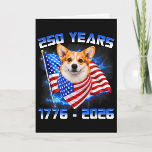 250 Amerika Jahre 1776 2026 Corgi Hunde Liebhaber Karte