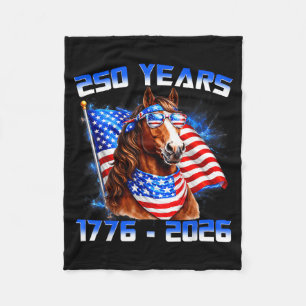 250 Amerika Jahre 1776 2026 Pferd USA-Flagge 250. Fleecedecke