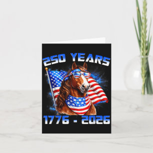 250 Amerika Jahre 1776 2026 Pferd USA-Flagge 250. Karte