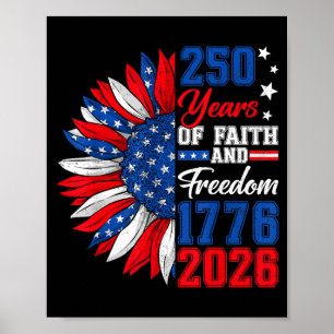 250 Amerika Jahre Freiheit 1776 2026 250. Geburtst Poster