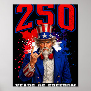 250 Amerika Jahre Freiheit 2026 250. Geburtstag U Poster