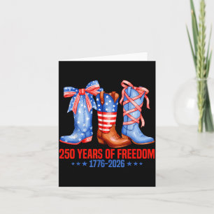 250 Amerika Jahre Freiheits Cowgirl Stiefel Karte