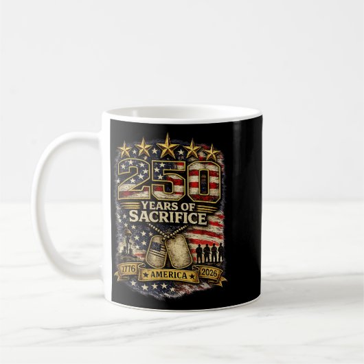 250 Amerika Liberty 4. Juli Design Kaffeetasse (Links)