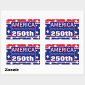 250 AMERIKA RECHTECKIGER AUFKLEBER (Blatt)