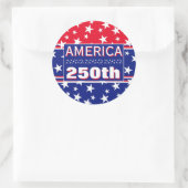 250 AMERIKA RUNDER AUFKLEBER (Tasche)