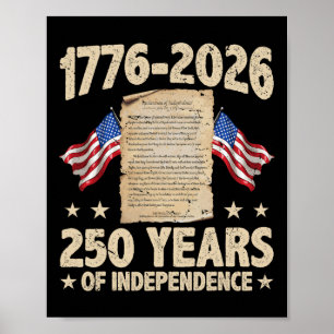 250 amerikanische Jahre Unabhängigkeit 1776 2026 U Poster