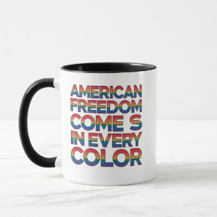 250. amerikanischer Freiheit kommt in jeder Farbe  Tasse