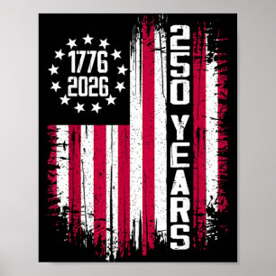 250 Amerikanischer Jahrestag USA 250. Unabhängigke Poster