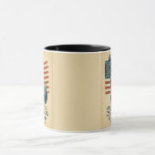 250 Anniversary Statue of Liberty Over Flag Tasse (Zentrum)