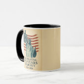 250 Anniversary Statue of Liberty Over Flag Tasse (Vorderseite Links)
