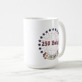 250 Baby America 250 Patriotic Fireworks Design Kaffeetasse (VorderseiteRechts)