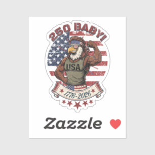 250 Baby! Amerikanischer Patriotischer Adler Flex  Aufkleber