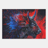 250. Bison Eagle Flag Decoupage Geschenkpapier Set (Vorderseite 2)