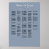 250+ Blue Simple Wedding Poster (Vorne)