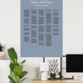 250+ Blue Simple Wedding Poster (Heimbüro)