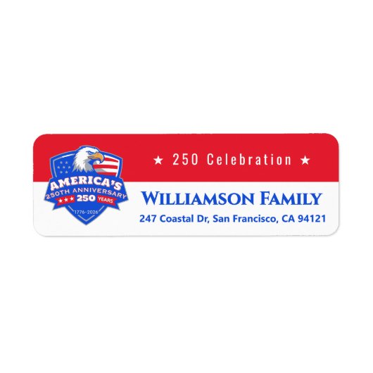 250 Celebration Patriotic Custom Return Address (Vorne)