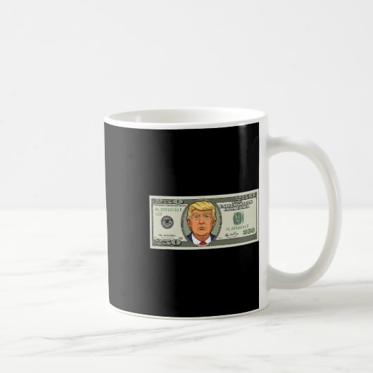 250-Dollar-Schein mit Präsident Trump 250-Dollar-S Kaffeetasse (Rechts)