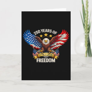 250. Geburtstag 1776 2026 Adler Flagge Patriotisch Karte