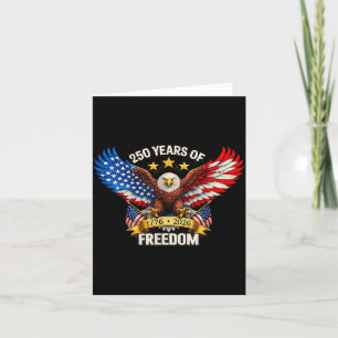 250. Geburtstag 1776 2026 Adler Flagge Patriotisch Karte