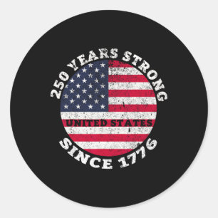 250. Geburtstag 1776 2026 USA 250. Jubiläum 4. Jul Runder Aufkleber