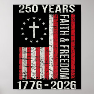 250. Geburtstag 250 Jahre Glaube und dom Kreuz Poster