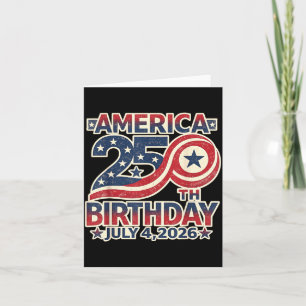 250. Geburtstag 4. Juli 1776-2026 USA Jubiläum Karte