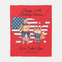 250. Geburtstag Amerika Fleece-Decke