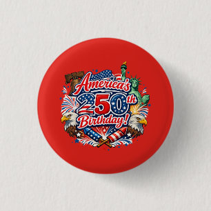 250. Geburtstag Amerikas 4. Juli-Feier Button