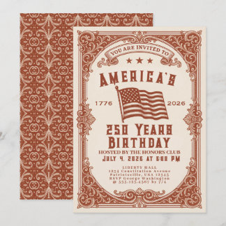 250. Geburtstag der USA Einladung