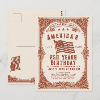 250 Geburtstag der USA Postkarte