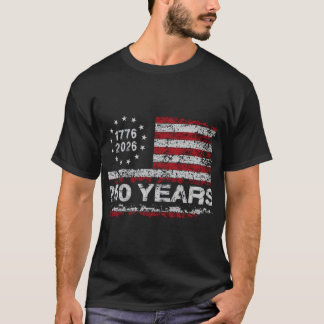 250. Geburtstag der Vereinigten Staaten Retro-USA T-Shirt